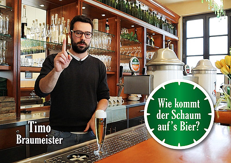 Wie kommt der Schaum aufs Bier?